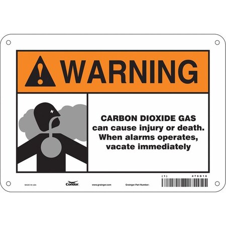 Condor Chemical Sign, 7 in H, 10 in W, Polyethylene, Vertical Rectangle, English, 476G16 476G16