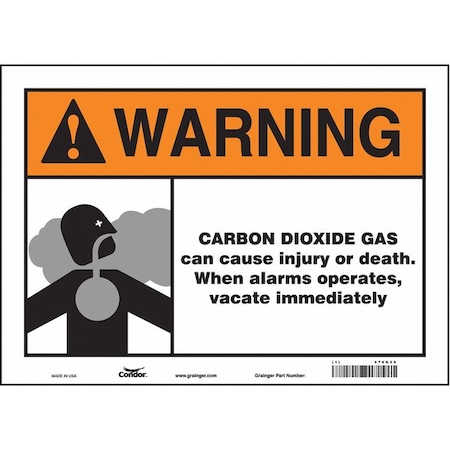 Condor Chemical Sign, 10 in H, 14 in W, Vinyl, Horizontal Rectangle, English, 476G20 476G20