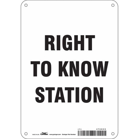 Condor Safety Sign, 10 in Height, 7 in Width 476G26