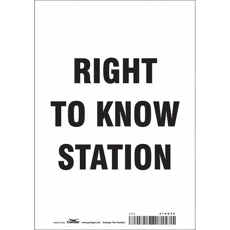 Condor Safety Sign, 10 in Height, 7 in Width 476G30