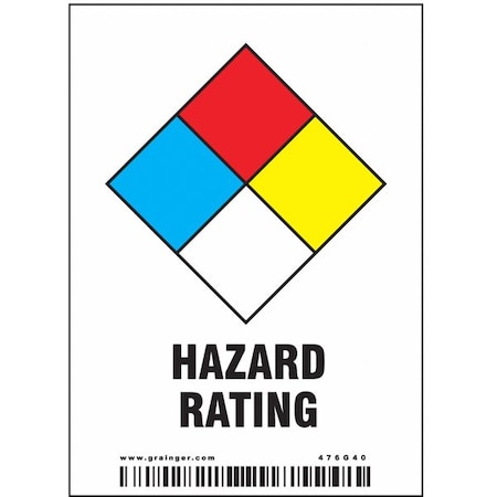 Condor Safety Sign, 4 in Height, 2 7/8 in Width, Rectangle 476G40