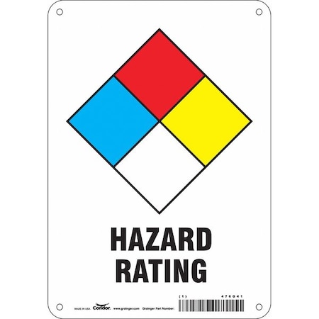 Condor Safety Sign, 10 in Height, 7 in Width, Rectangle 476G41