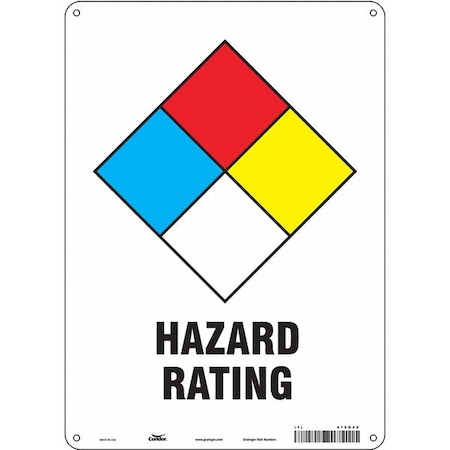 Condor Safety Sign, 14 in Height, 10 in Width, Rectangle 476G42
