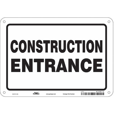 Condor Safety Sign, 7 in Height, 10 in Width, Aluminum, Vertical Rectangle, English, 476H73 476H73