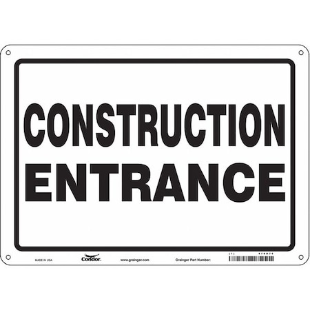 Condor Safety Sign, 10 in Height, 14 in Width, Aluminum, Horizontal Rectangle, English, 476H74 476H74