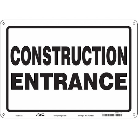 Condor Safety Sign, 10 in Height, 14 in Width, Polyethylene, Horizontal Rectangle, English, 476H77 476H77