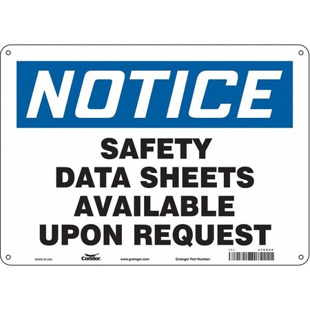 Condor Safety Sign, 10 inx14 in, Aluminum 476H06