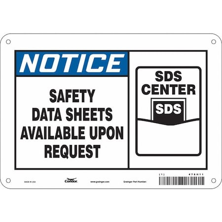 Condor Safety Sign, 7 in Height, 10 in Width, Aluminum, Vertical Rectangle, English, 476H11 476H11