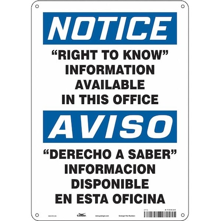 Condor Safety Sign, 14 in x 10 in, Polyethylene 476H20