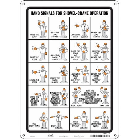 Condor Safety Sign, 14 in Height, 10 in Width, Aluminum, Vertical Rectangle, English, 476H62 476H62