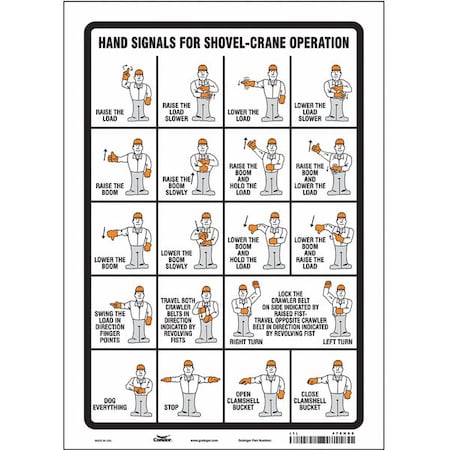 Condor Safety Sign, 14 in Height, 10 in Width, Vinyl, Vertical Rectangle, English, 476H66 476H66