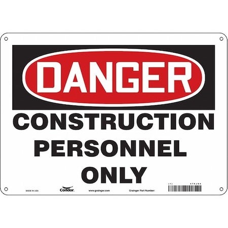 Condor Safety Sign, 10 in Height, 14 in Width, Aluminum, Horizontal Rectangle, English, 476J94 476J94