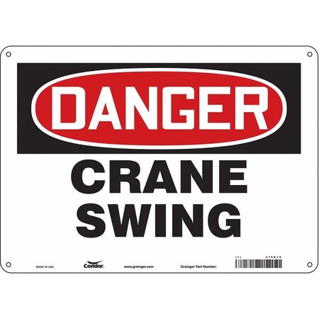 Condor Safety Sign, 10 in Height, 14 in Width, Polyethylene, Horizontal Rectangle, English, 476K76 476K76