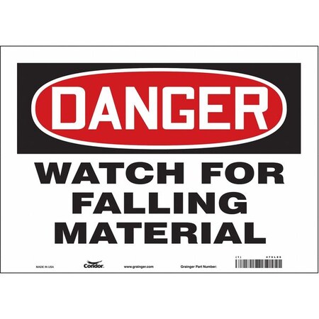 Condor Safety Sign, 10 in Height, 14 in Width, Vinyl, Horizontal Rectangle, English, 476L86 476L86