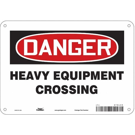 Condor Safety Sign, 7 in Height, 10 in Width, Aluminum, Vertical Rectangle, English, 476L05 476L05