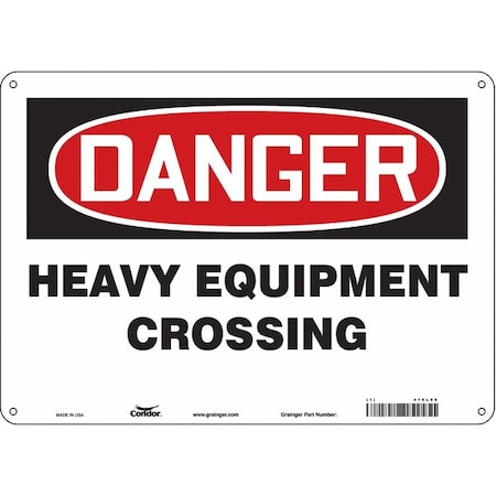 Condor Safety Sign, 10 in Height, 14 in Width, Aluminum, Horizontal Rectangle, English, 476L06 476L06
