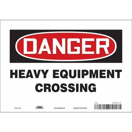 Condor Safety Sign, 7 in Height, 10 in Width, Vinyl, Vertical Rectangle, English, 476L11 476L11