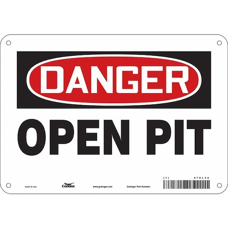 Condor Safety Sign, 7 in Height, 10 in Width, Aluminum, Vertical Rectangle, English, 476L32 476L32