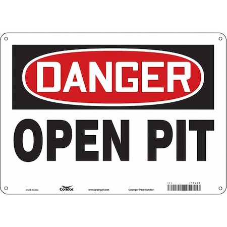 Condor Safety Sign, 10 in Height, 14 in Width, Aluminum, Horizontal Rectangle, English, 476L33 476L33