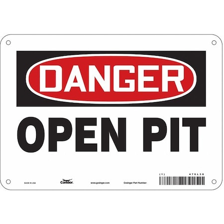 Condor Safety Sign, 7 in Height, 10 in Width, Polyethylene, Vertical Rectangle, English, 476L38 476L38