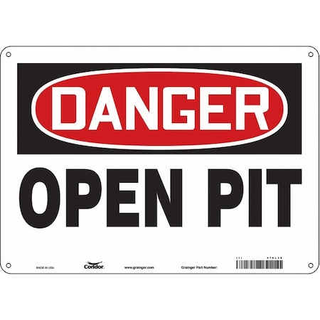 Condor Safety Sign, 10 in Height, 14 in Width, Polyethylene, Horizontal Rectangle, English, 476L39 476L39