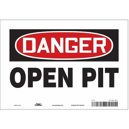 Condor Safety Sign, 7 in Height, 10 in Width, Vinyl, Vertical Rectangle, English, 476L43 476L43