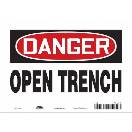 Condor Safety Sign, 7 in Height, 10 in Width, Vinyl, Vertical Rectangle, English, 476L54 476L54