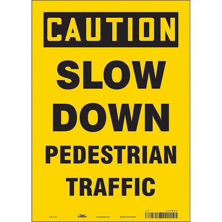 Condor Safety Sign, 14 in Height, 10 in Width, Vinyl, Vertical Rectangle, English, 476M82 476M82