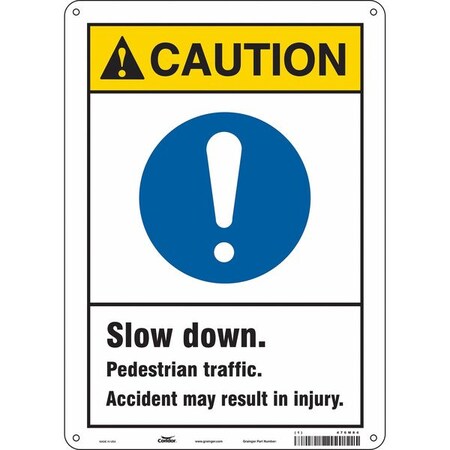 Condor Safety Sign, 14 in Height, 10 in Width, Aluminum, Vertical Rectangle, English, 476M84 476M84