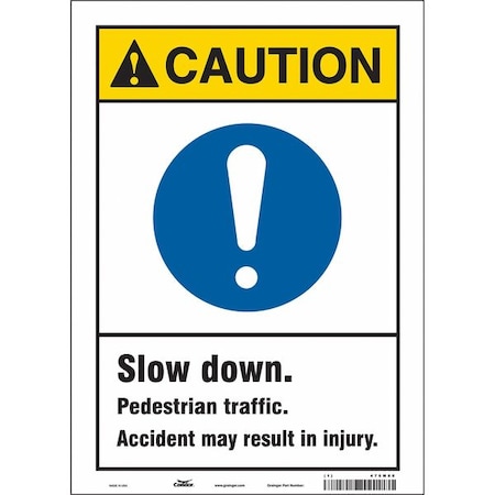 Condor Safety Sign, 14 in Height, 10 in Width, Vinyl, Vertical Rectangle, English, 476M88 476M88