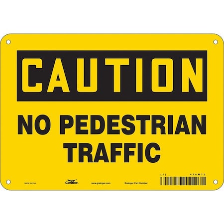Condor Safety Sign, 7 in Height, 10 in Width, Polyethylene, Vertical Rectangle, English, 476M72 476M72