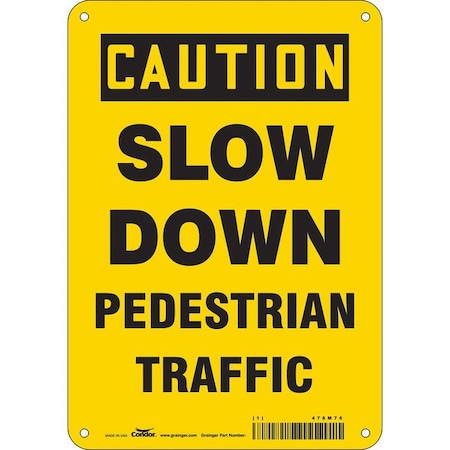 Condor Safety Sign, 10 in Height, 7 in Width, Aluminum, Horizontal Rectangle, English, 476M76 476M76