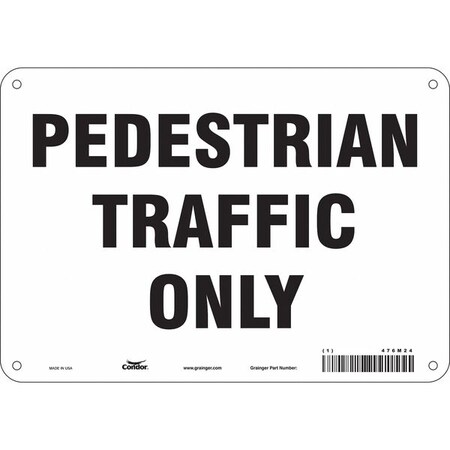 Condor Safety Sign, 7 in Height, 10 in Width, Polyethylene, Vertical Rectangle, English, 476M24 476M24