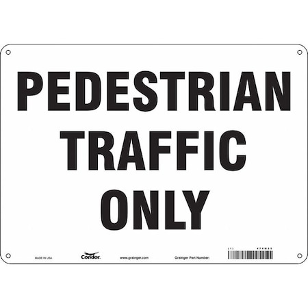 Condor Safety Sign, 10 in Height, 14 in Width, Polyethylene, Horizontal Rectangle, English, 476M25 476M25