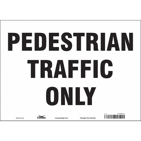 Condor Safety Sign, 10 in Height, 14 in Width, Vinyl, Horizontal Rectangle, English, 476M27 476M27