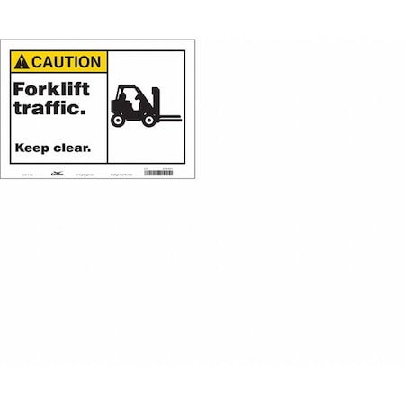 Condor Safety Sign, 10 in Height, 14 in Width, Vinyl, Horizontal Rectangle, English, 476N81 476N81