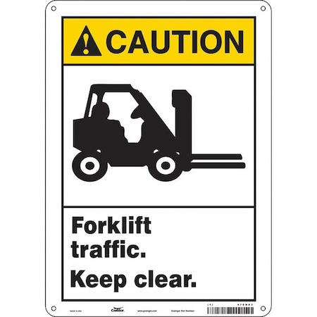 Condor Safety Sign, 14 in Height, 10 in Width, Aluminum, Vertical Rectangle, English, 476N83 476N83