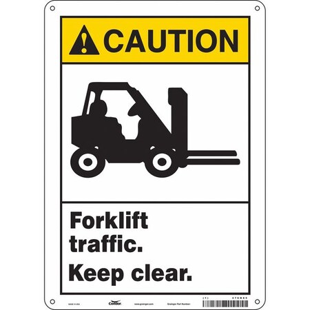 Condor Safety Sign, 14 in Height, 10 in Width, Polyethylene, Vertical Rectangle, English, 476N85 476N85