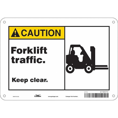 Condor Safety Sign, 7 in Height, 10 in Width, Aluminum, Vertical Rectangle, English, 476N74 476N74
