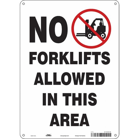 Condor Safety Sign, 14 in Height, 10 in Width, Polyethylene, Vertical Rectangle, English, 476N28 476N28