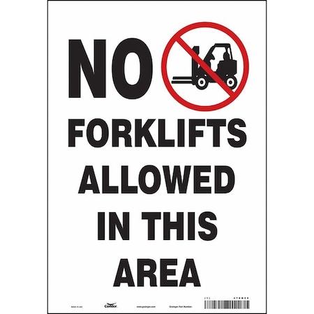 Condor Safety Sign, 10 in Height, 7 in Width, Vinyl, Horizontal Rectangle, English, 476N29 476N29