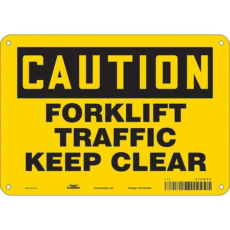 Condor Safety Sign, 7 in Height, 10 in Width, Aluminum, Vertical Rectangle, English, 476N55 476N55