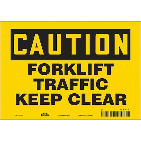 Condor Safety Sign, 7 in Height, 10 in Width, Vinyl, Vertical Rectangle, English, 476N59 476N59