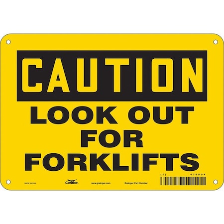 Condor Safety Sign, 7 in Height, 10 in Width, Aluminum, Vertical Rectangle, English, 476P04 476P04