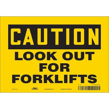 Condor Safety Sign, 7 in Height, 10 in Width, Vinyl, Vertical Rectangle, English, 476P08 476P08