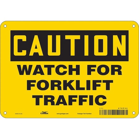 Condor Safety Sign, 7 in Height, 10 in Width, Aluminum, Vertical Rectangle, English, 476P22 476P22