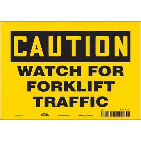 Condor Safety Sign, 7 in Height, 10 in Width, Vinyl, Vertical Rectangle, English, 476P26 476P26