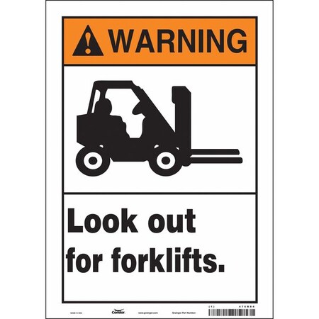 Condor Safety Sign, 14 in Height, 10 in Width, Vinyl, Vertical Rectangle, English, 476R84 476R84