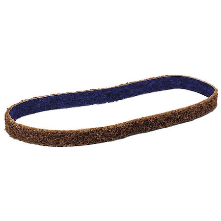 Scotch-Brite Sanding Belt, 1/2 in W, 18 in L, Non-Woven, Aluminum Oxide, Not Applicable Grit, Coarse, DF-BL 7000028556