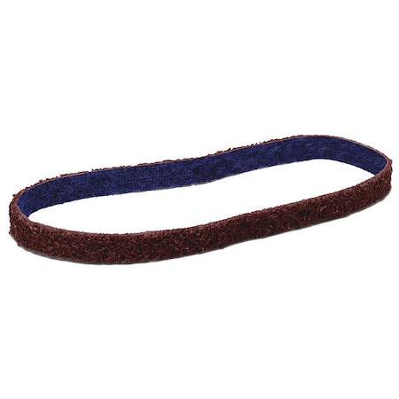 Scotch-Brite Sanding Belt, 1/2 in W, 18 in L, Non-Woven, Aluminum Oxide, Not Applicable Grit, Medium, DF-BL 7100010674